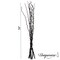 Uniquewise 12pc 59" Natural Dried Mulberry Twigs Ideal Sticks for DIY Crafts Decorative Stems Floral Arrangements Floor Vase Fillers Wedding Centerpiece Event Decorations and Home Décor Accent, Black